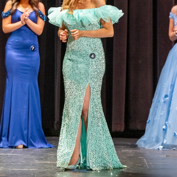 Mint Pageant/Prom Dress - Picture 1 of 3